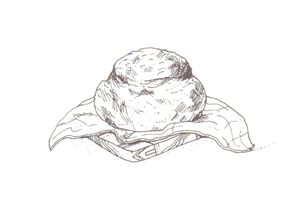 Drawing of a loaf of bread from page 66 of the Lunch Book